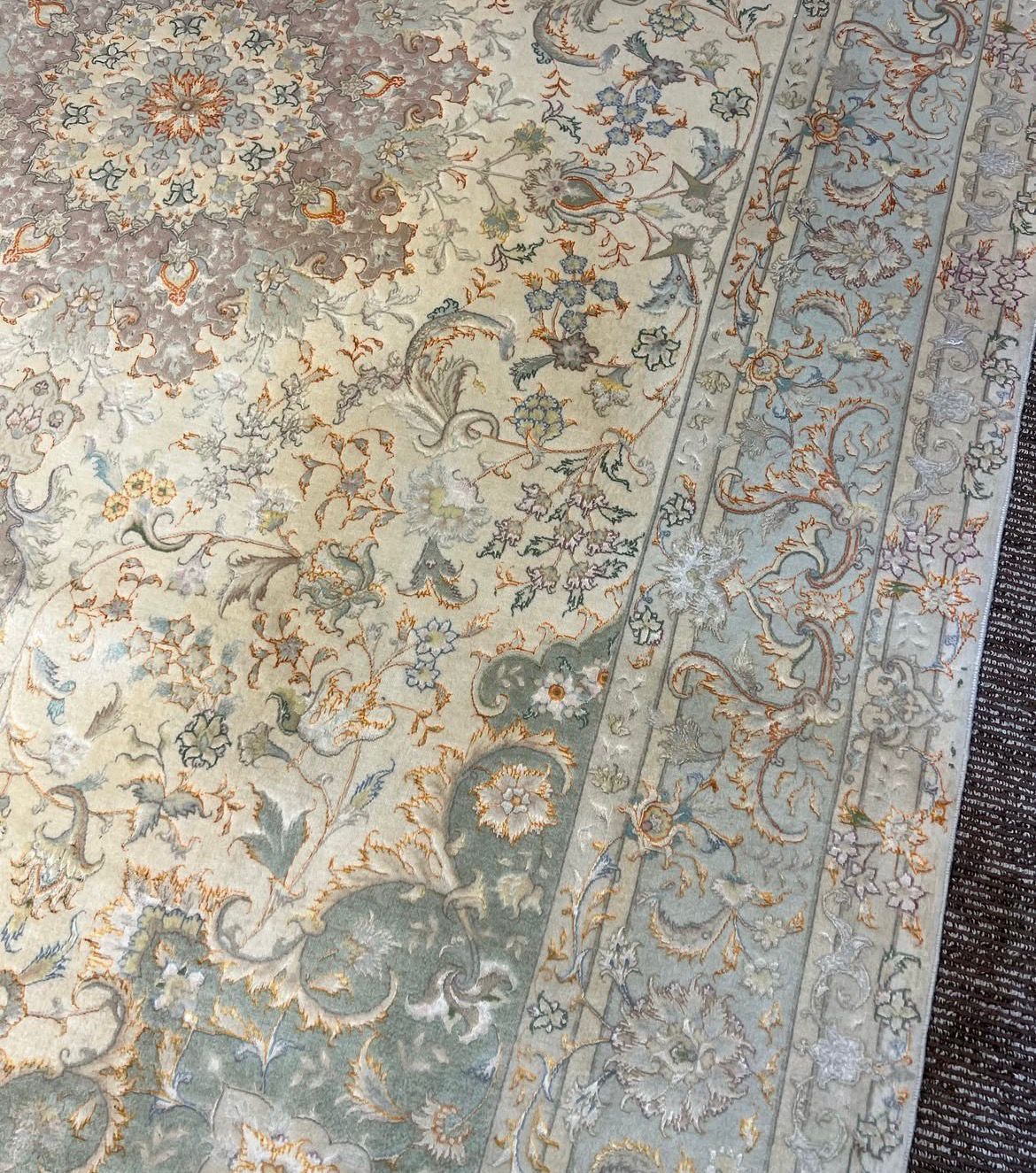 Handmade Royal Tabriz Persian Rug – 2x3 Meter Pure Wool & Silk