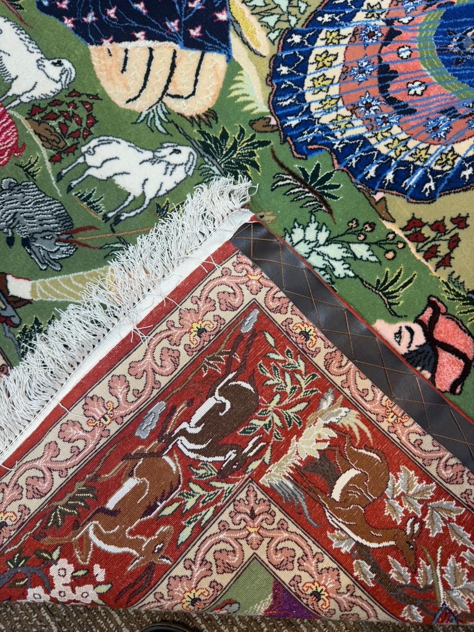 Authentic Isfahan Shikargah Carpet – Handmade Persian Hunting Design