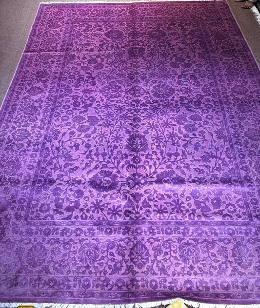 Afghan Handmade Silk & Wool Rug – Fine Quality Overdyed Family Rug 3.50 x 2.50 Meter