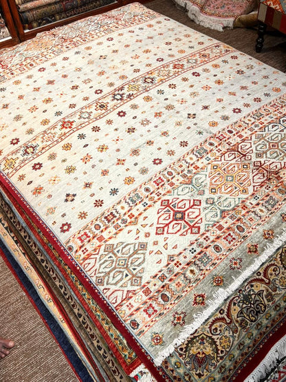6x8 Premium Turkman Wool Carpet – Handmade Double Knotted