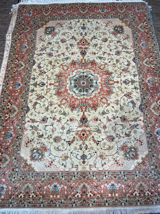 Handmade Royal Tabriz Persian Carpet – 5x7 Feet Fine Quality Luxury Rug
