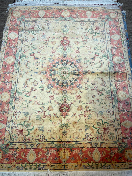 Premium Royal Tabriz Persian Handmade Rug – 5x7 Feet Fine Quality Decorative Carpet