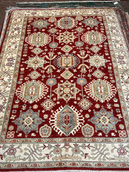 Traditional Turkman 6x8 Wool Rug – Handmade Excellence