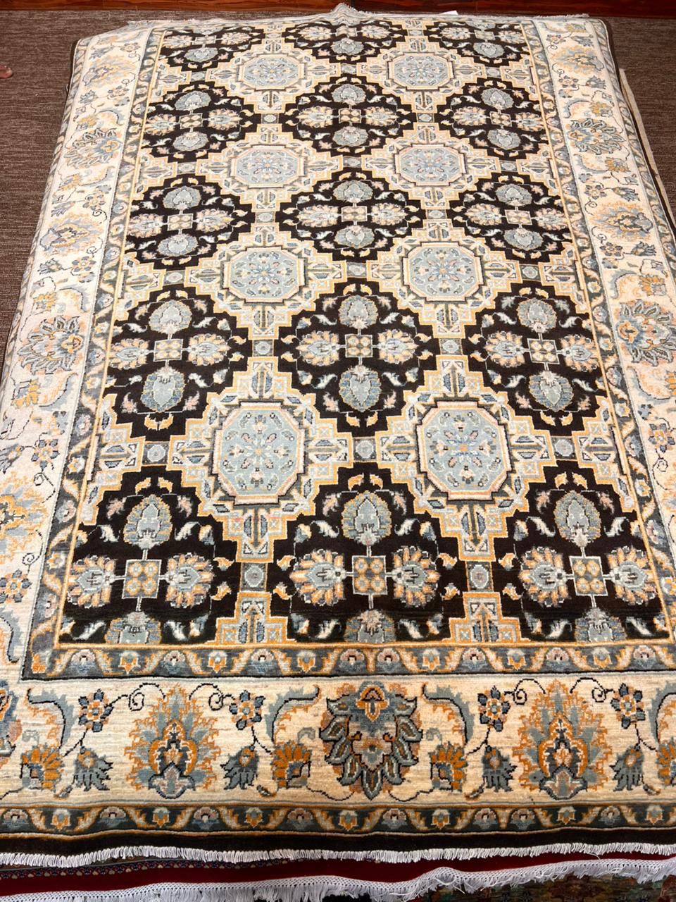 Turkman Family Handmade Wool Rug – 6x8 ft Double Knotted