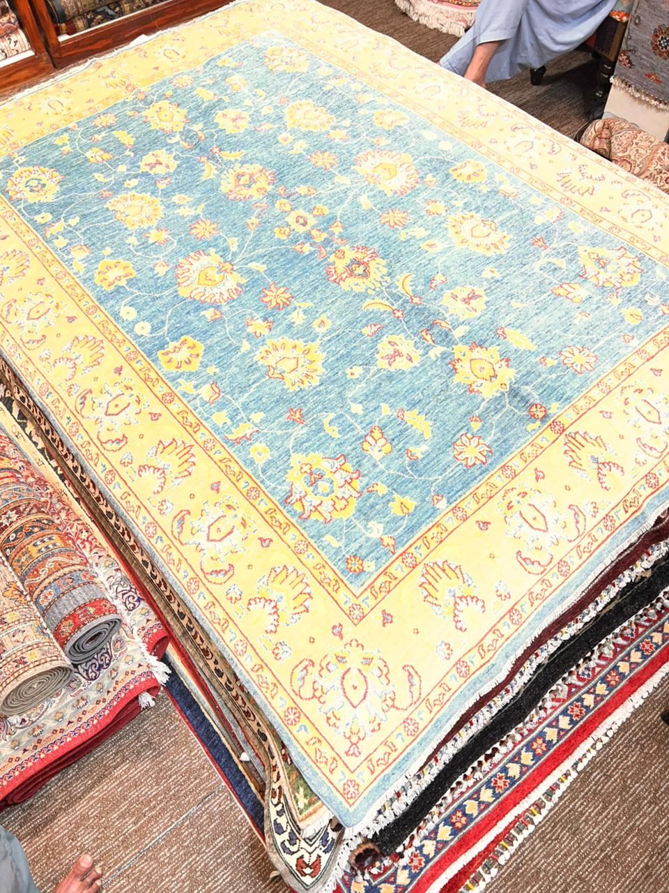 Handwoven Turkman Family Carpet – 6x8 ft Pure Wool