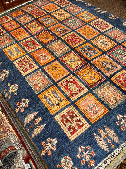 Premium Double Knotted Turkman Rug – 6x8 Natural Wool