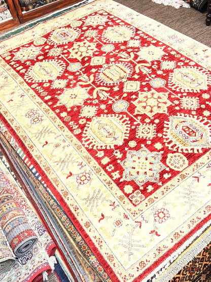 Traditional Turkman 6x8 Wool Rug – Handmade Excellence