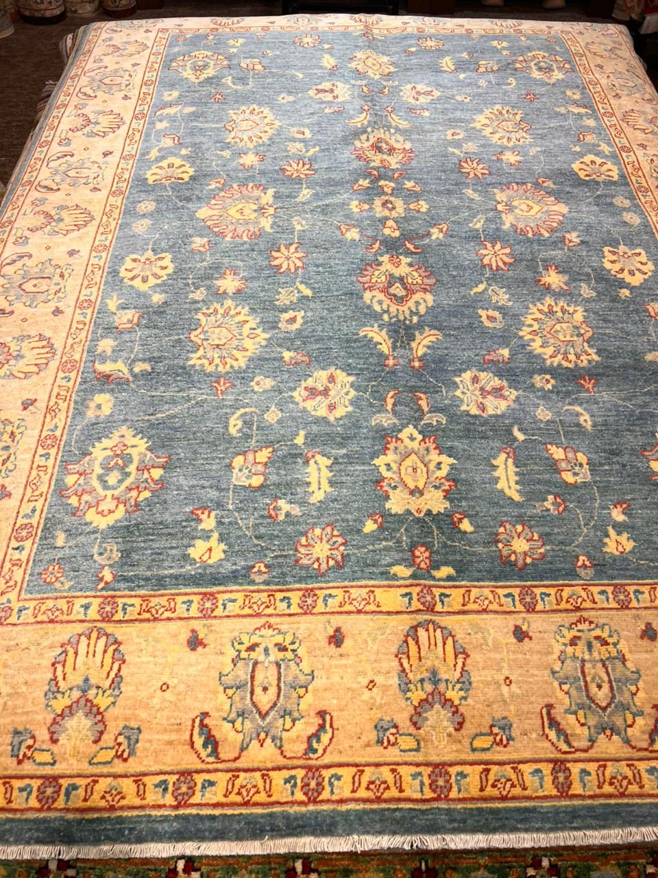 Handwoven Turkman Family Carpet – 6x8 ft Pure Wool