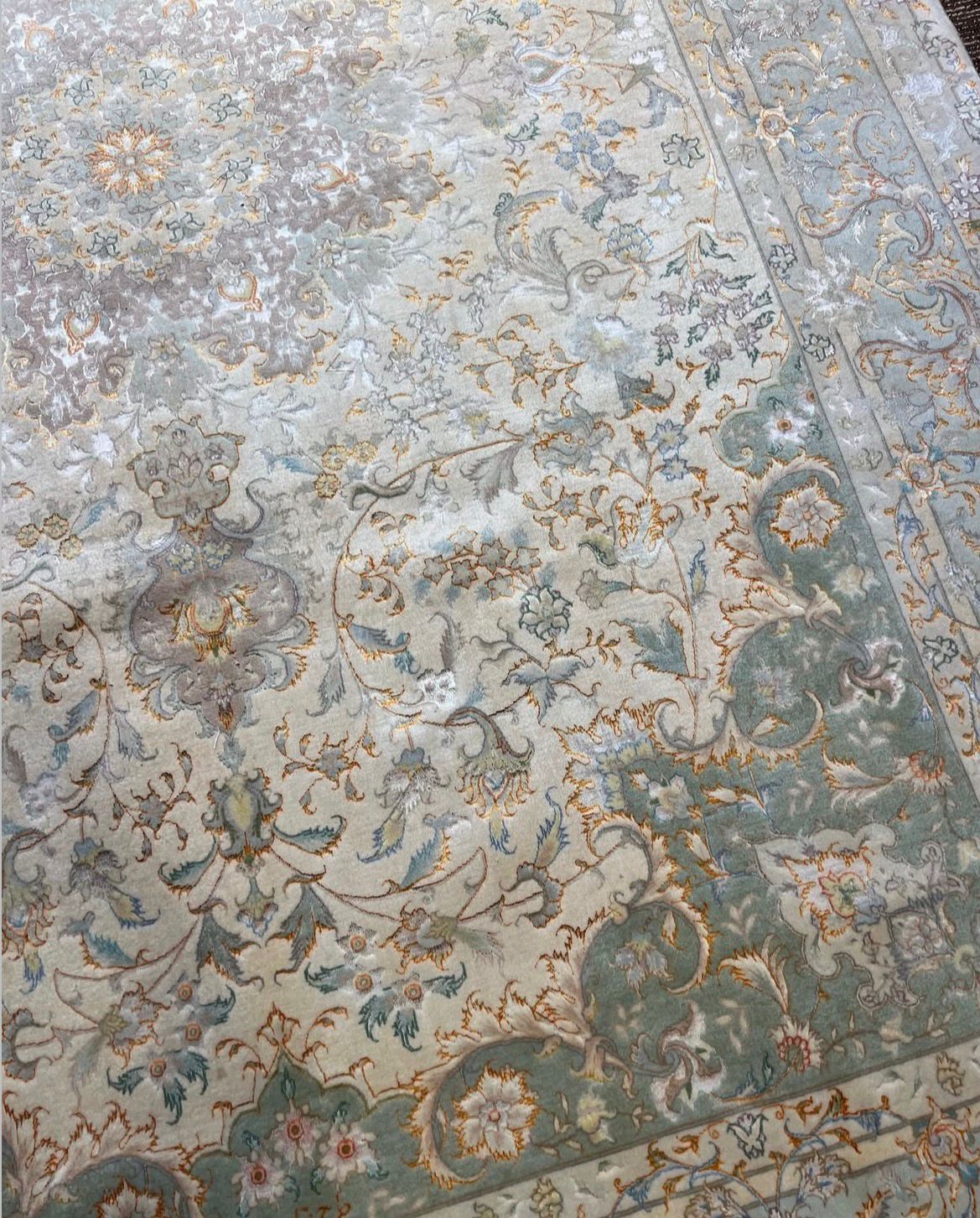 Handmade Royal Tabriz Persian Rug – 2x3 Meter Pure Wool & Silk