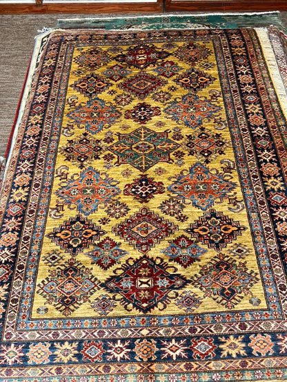 6x8 Handmade Turkman Wool Area Rug – Double Knotted