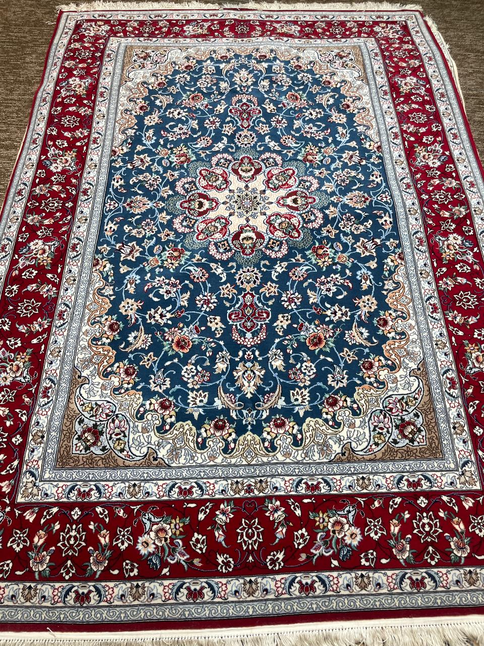 Isfahan Tabriz Handmade Persian Rug – 5x7 Feet Fine Quality Classic Carpet