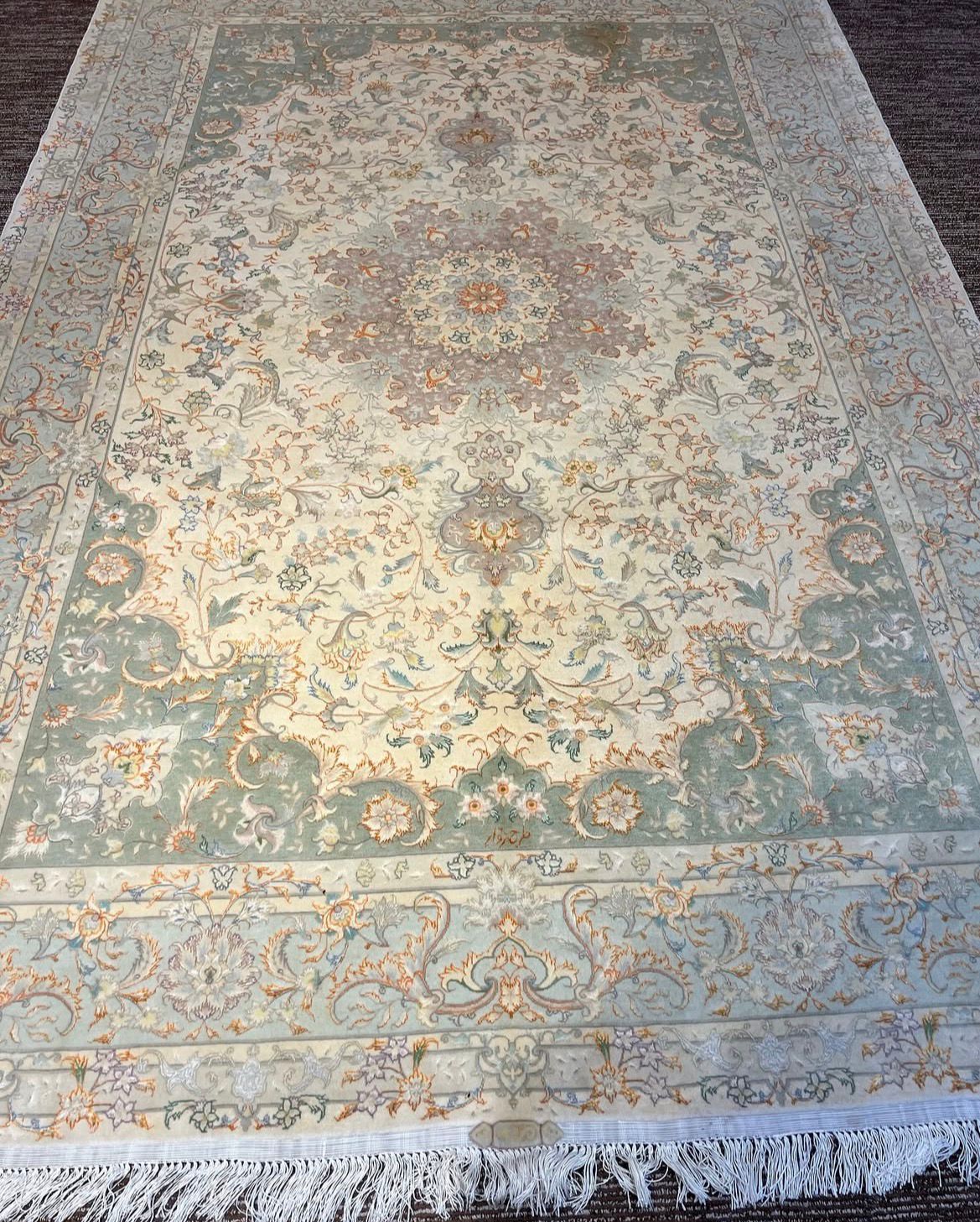 Handmade Royal Tabriz Persian Rug – 2x3 Meter Pure Wool & Silk