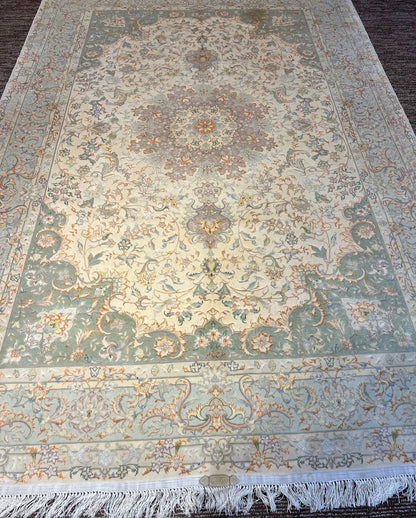 Handmade Royal Tabriz Persian Rug – 2x3 Meter Pure Wool & Silk
