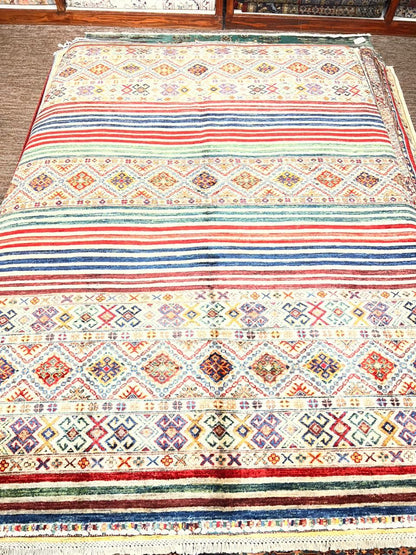 Artisan Turkman Family Carpet – 6x8 ft Wool