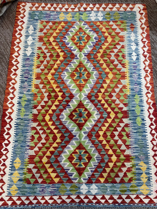 Keylom Afghan Handmade Double-Sided Rug – 5x7 Feet Premium Quality Carpet