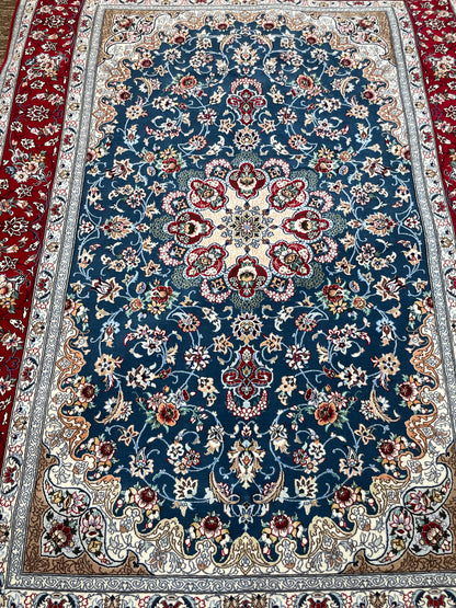 Isfahan Tabriz Handmade Persian Rug – 5x7 Feet Fine Quality Classic Carpet