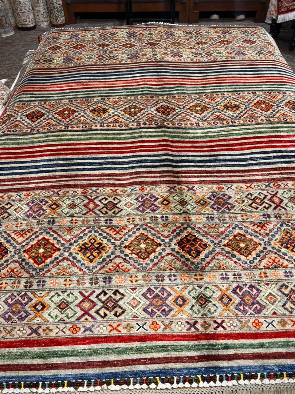 Artisan Turkman Family Carpet – 6x8 ft Wool