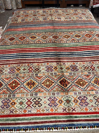 Artisan Turkman Family Carpet – 6x8 ft Wool