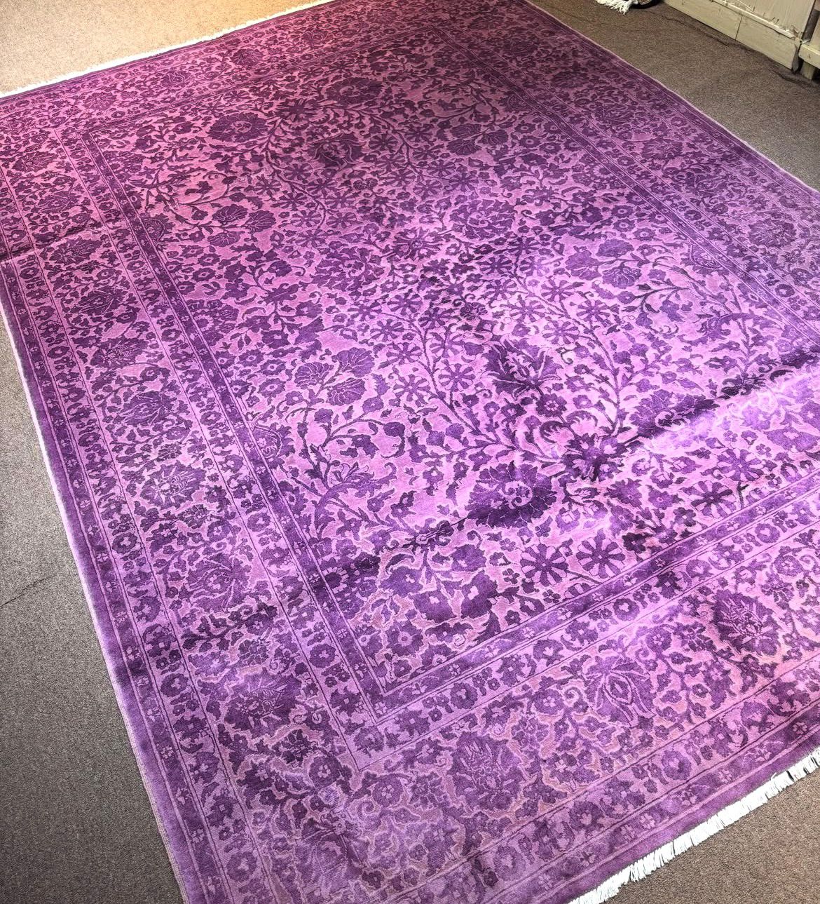 Afghan Handmade Silk & Wool Rug – Fine Quality Overdyed Family Rug 3.50 x 2.50 Meter