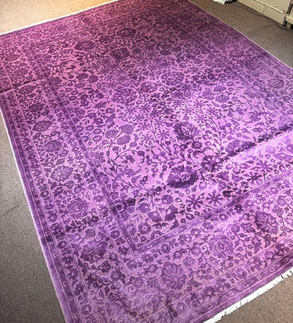 Afghan Handmade Silk & Wool Rug – Fine Quality Overdyed Family Rug 3.50 x 2.50 Meter