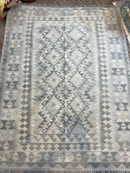 Keylom Afghan Double-Sided Handcrafted Rug – 5x7 Feet Fine Quality Carpet