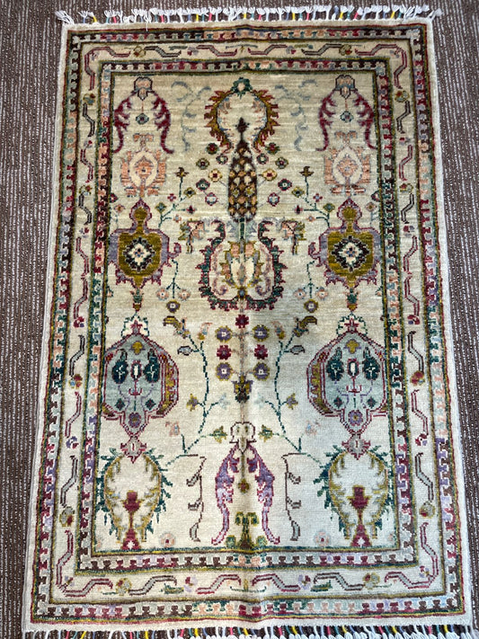 Chobi Afghan Handwoven Rug – 2.5x4 Feet Fine Quality Traditional Carpet